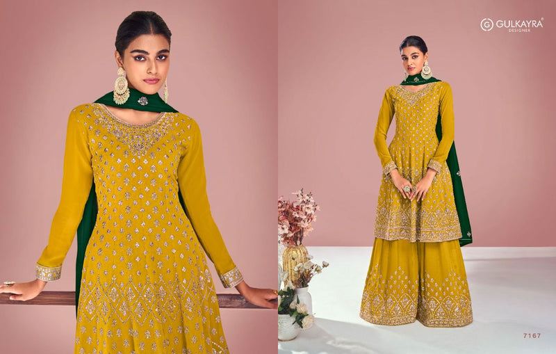 Gulkayra Designer Sitara Georgette Heavy Embroidery Fancy Designer Partywear Kurti