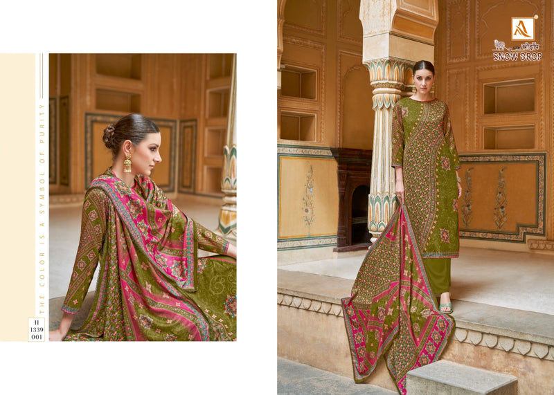 Alok Suits Snow Drop Pashmina Degital Print Swaroski Salwar Suit Collection