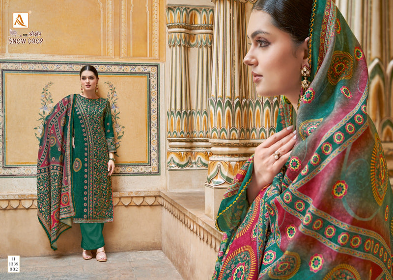 Alok Suits Snow Drop Pashmina Degital Print Swaroski Salwar Suit Collection