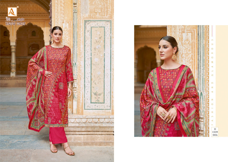 Alok Suits Snow Drop Pashmina Degital Print Swaroski Salwar Suit Collection
