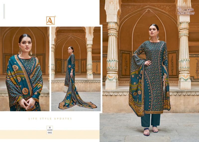 Alok Suits Snow Drop Pashmina Degital Print Swaroski Salwar Suit Collection
