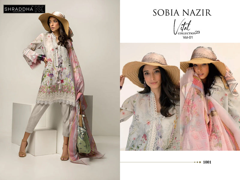 Sharaddha Nx Sobia Nazir Vithal Vol 1 Lawn Cotton Embroidery Salwar Suit