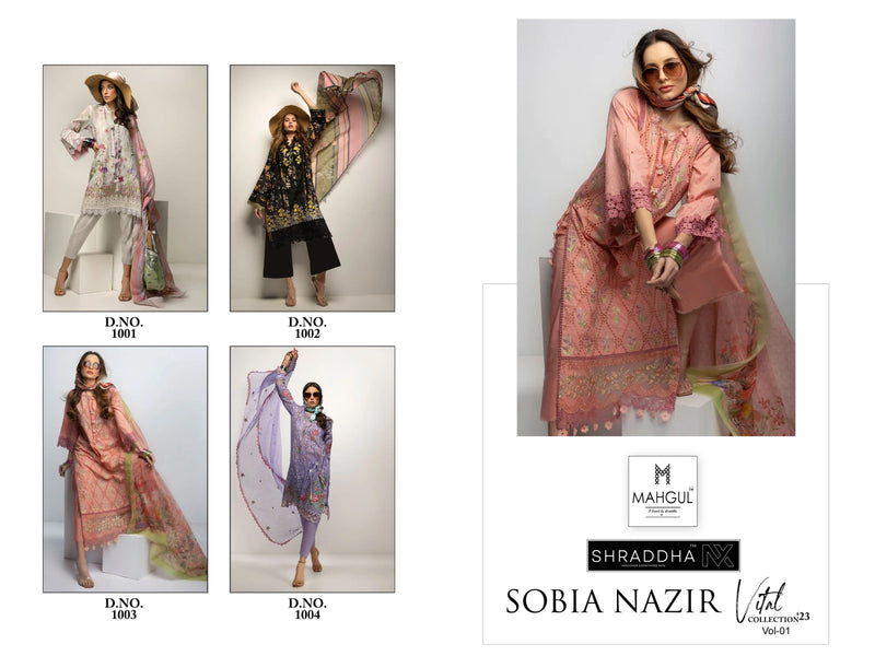 Sharaddha Nx Sobia Nazir Vithal Vol 1 Lawn Cotton Embroidery Salwar Suit