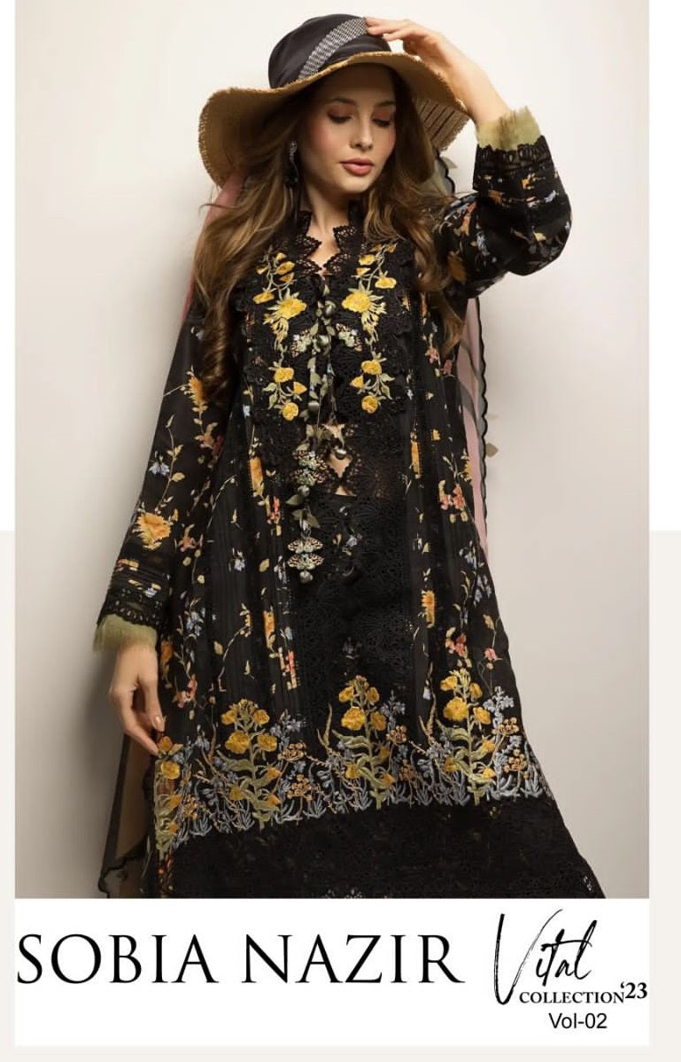Hazzel Sobia Nazir Vol 2 Cotton Embroidery And Printed Salwar Kameez