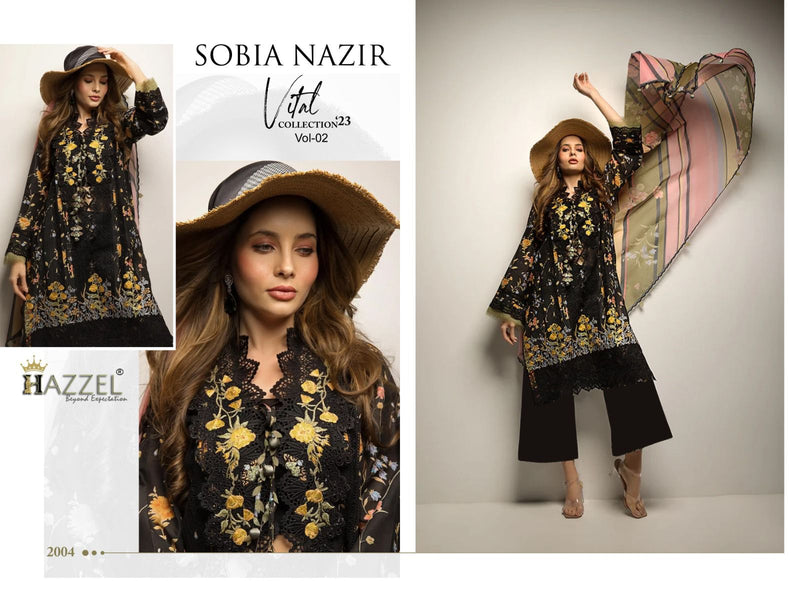 Hazzel Sobia Nazir Vol 2 Cotton Embroidery And Printed Salwar Kameez