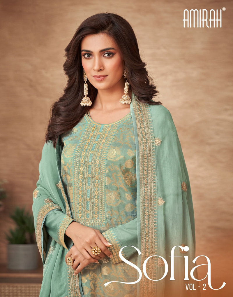 Amirah Sofia Vol 2 Viscose Dola Jaqard With Embroidery Fancy Salwar Suits