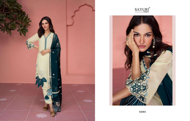 Sayuri Designer Sofiya Organza Heavy Embroidery Designer Ready Made Suits