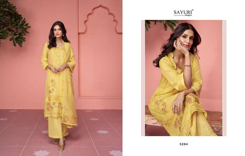 Sayuri Designer Sofiya Organza Heavy Embroidery Designer Ready Made Suits