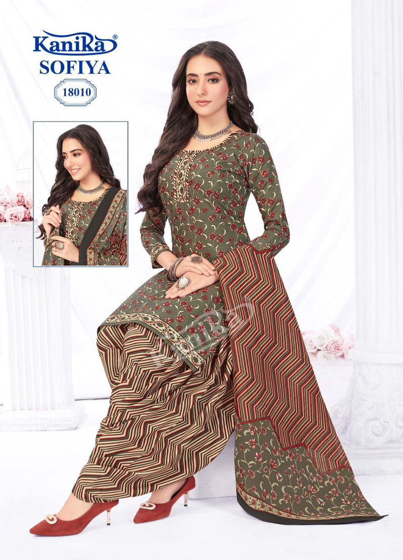 Kanika Sofiya Vol 18 Cotton Printed Patiyala Style Salwar Suits
