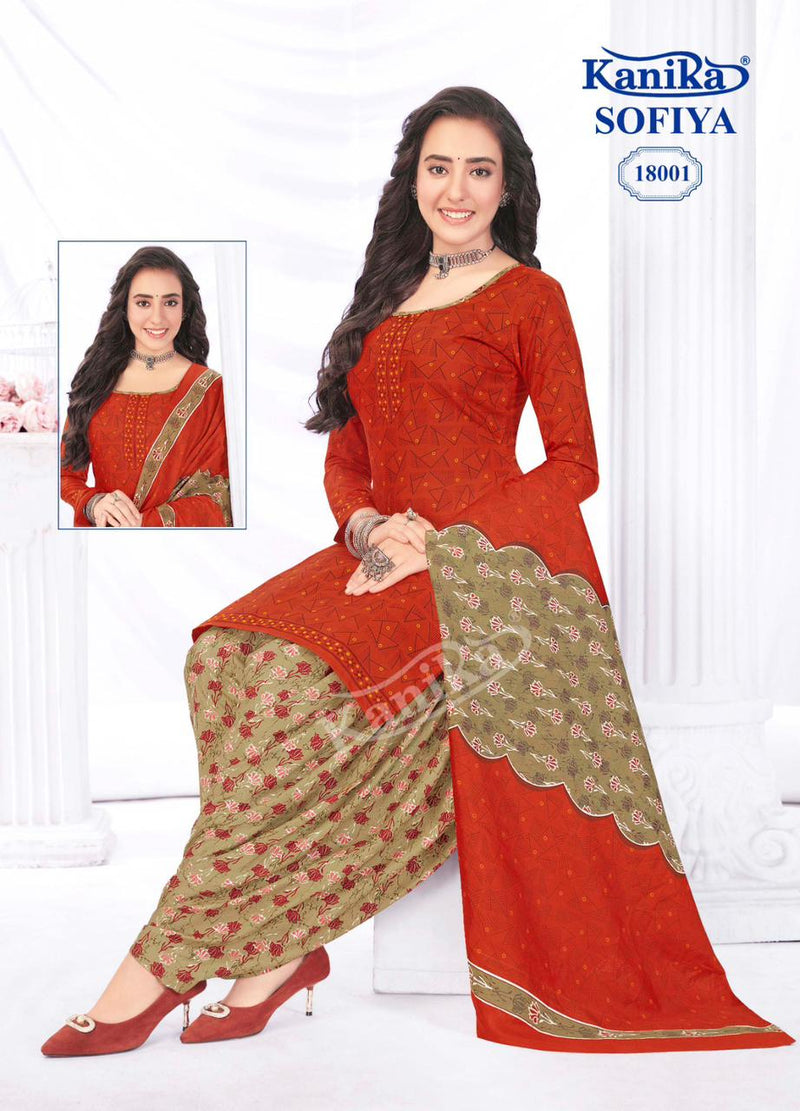 Kanika Sofiya Vol 18 Cotton Printed Patiyala Style Salwar Suits