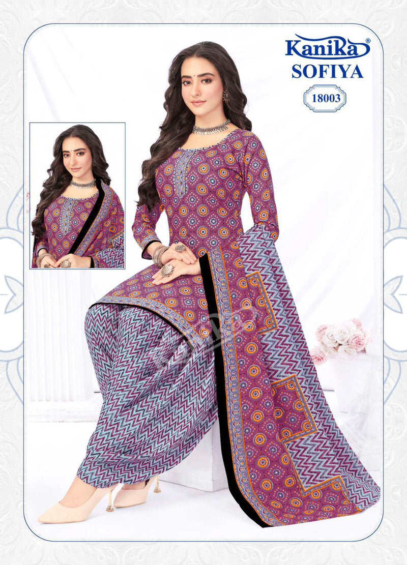 Kanika Sofiya Vol 18 Cotton Printed Patiyala Style Salwar Suits