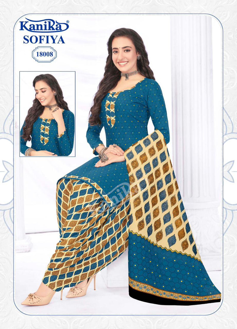 Kanika Sofiya Vol 18 Cotton Printed Patiyala Style Salwar Suits