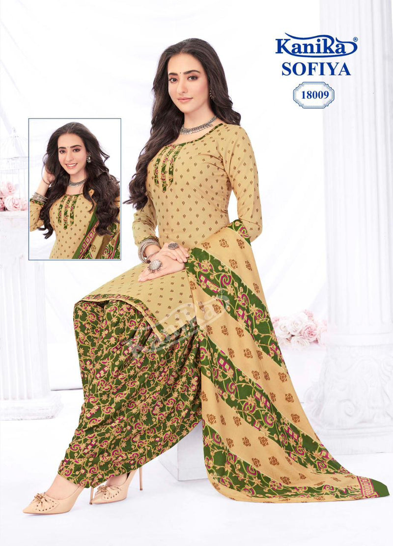 Kanika Sofiya Vol 18 Cotton Printed Patiyala Style Salwar Suits