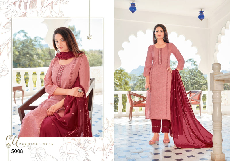 Hariyaali Srivalli Vol 5 Viscose Beautiful Embroidery Designer Kurti Combo Set