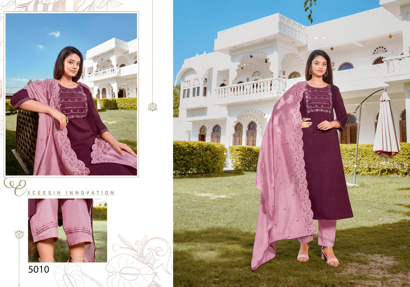 Hariyaali Srivalli Vol 5 Viscose Beautiful Embroidery Designer Kurti Combo Set