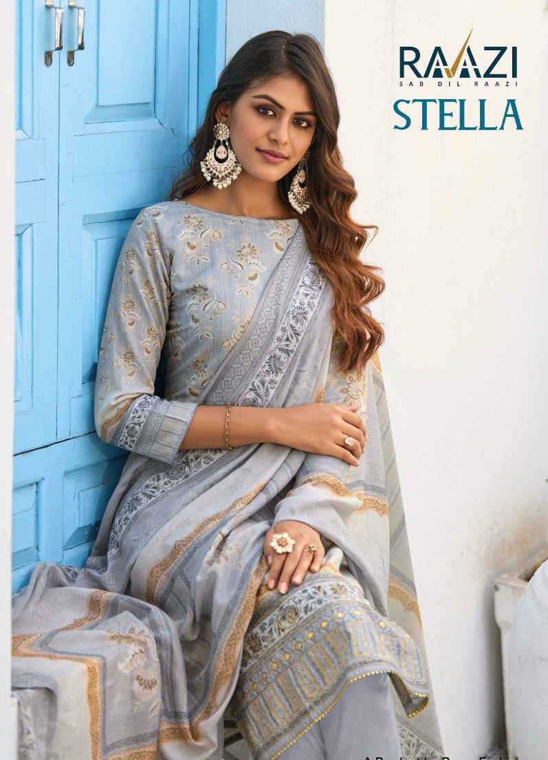 Rama Fashions Stella Cambric Cotton Digital Print With Fancy Hand Work Suits