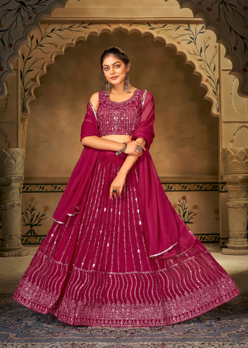 Mf Strisha Georgette With Heavy Embroidery Work Lehngas Choli Collection