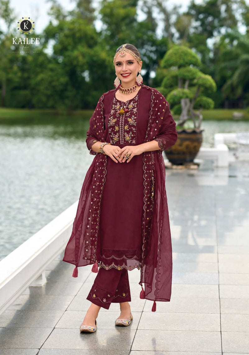Kailee Fashion Suhagini Vol 4 Viscose Silk With Embroidery Designer Fastive Suits