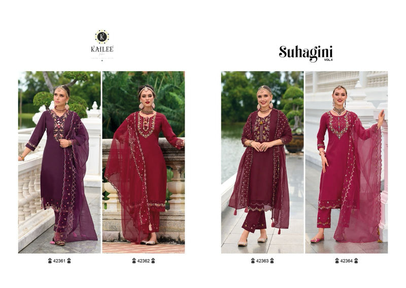 Kailee Fashion Suhagini Vol 4 Viscose Silk With Embroidery Designer Fastive Suits