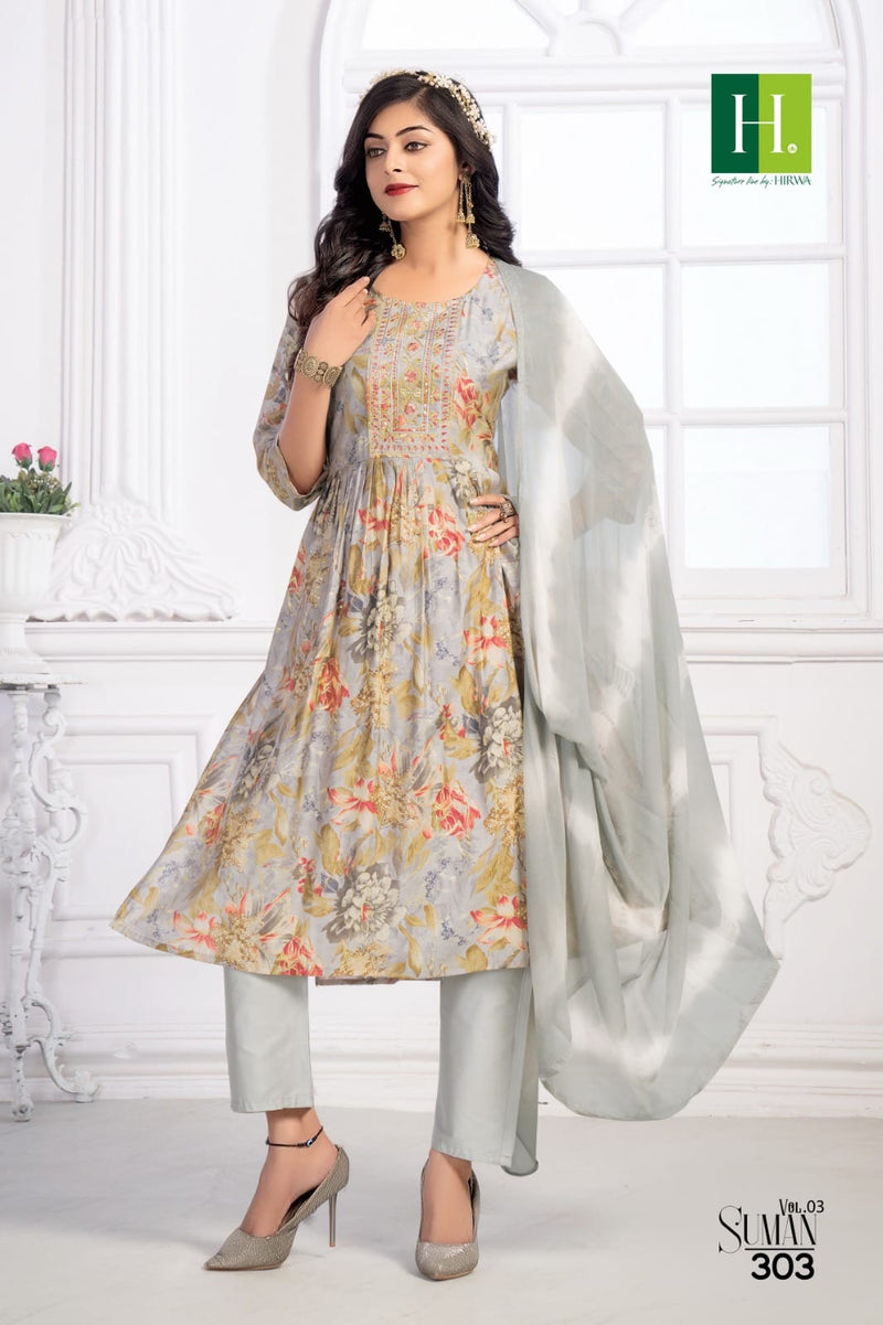 Hirwa Suman Vol 3 Modal Foil Printed Casual Wear Kurti Collection