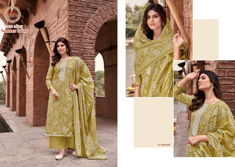 Harshit Fashion Hub Summer Affair Cambric Designer Printed Fancy Neck Embroidery Partywear Salwar Kameez