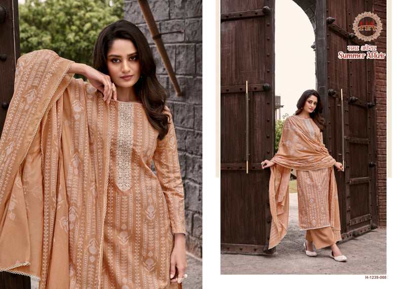 Harshit Fashion Hub Summer Affair Cambric Designer Printed Fancy Neck Embroidery Partywear Salwar Kameez