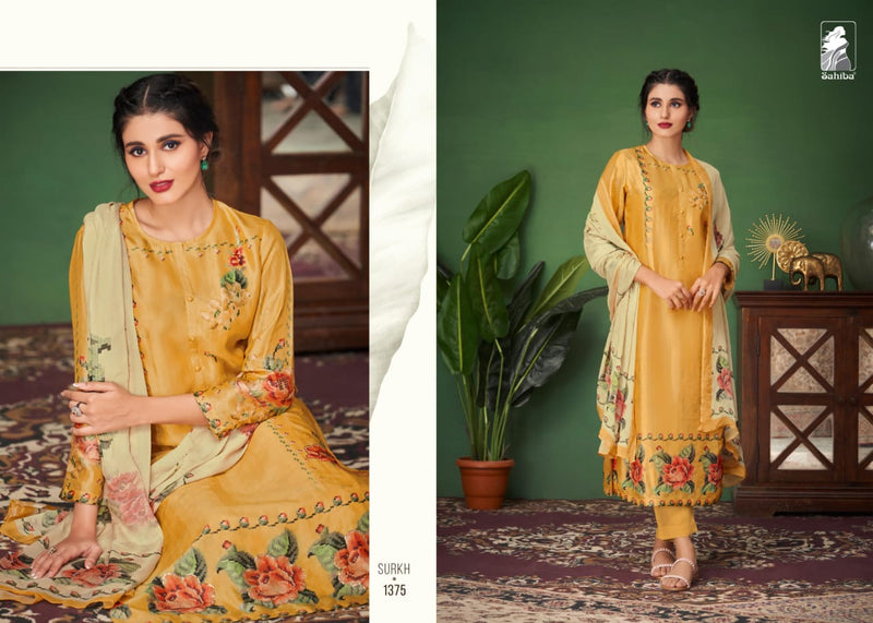 Sahiba Surkh Pure Lawn Cotton Digital Print With Hand Work Designer Fancy Suits