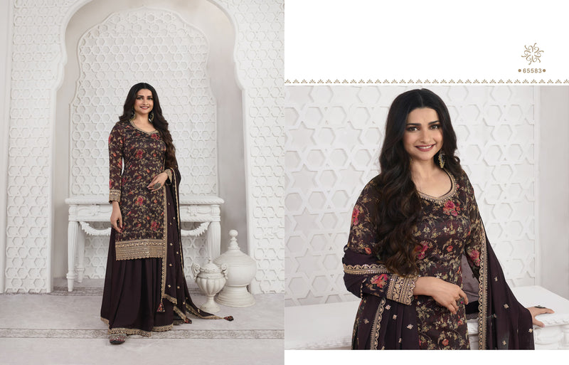 Vinay Fashion Swara Georgette Digital Print With Embroidery Suits Designer