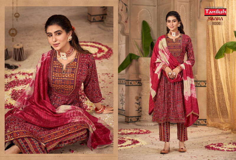 Taniksh Brand Swara Vol 8 Rayon With Sikvans Embroidery Kurtis
