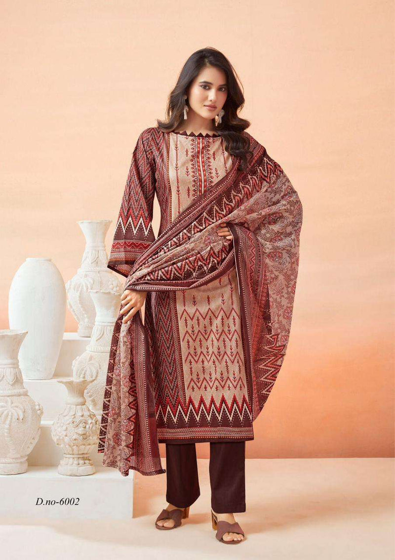 Saanvi Trends Bin Saeed Mahnoor Vol 6 Lawn Cotton Fancu Designer Daily Wear Salwar Kameez