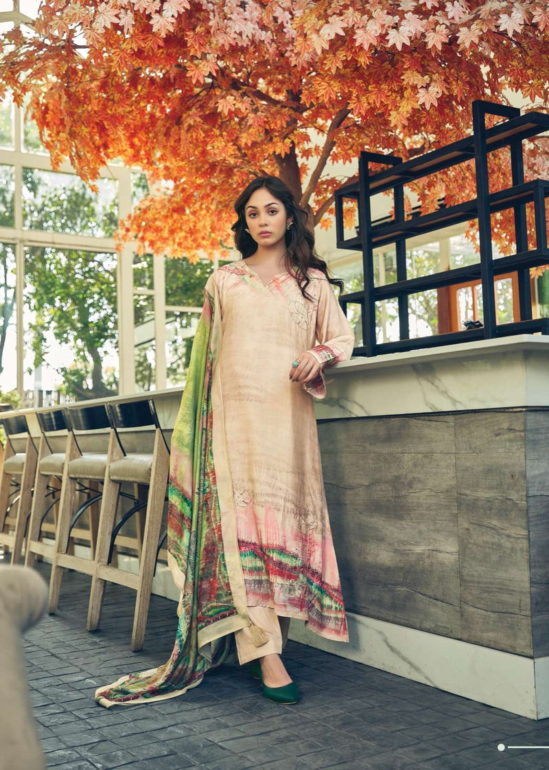 Sadhana Fashion Akali Muslin Silk Digital Print With Heavy Embroidery Work Salwar Kameez