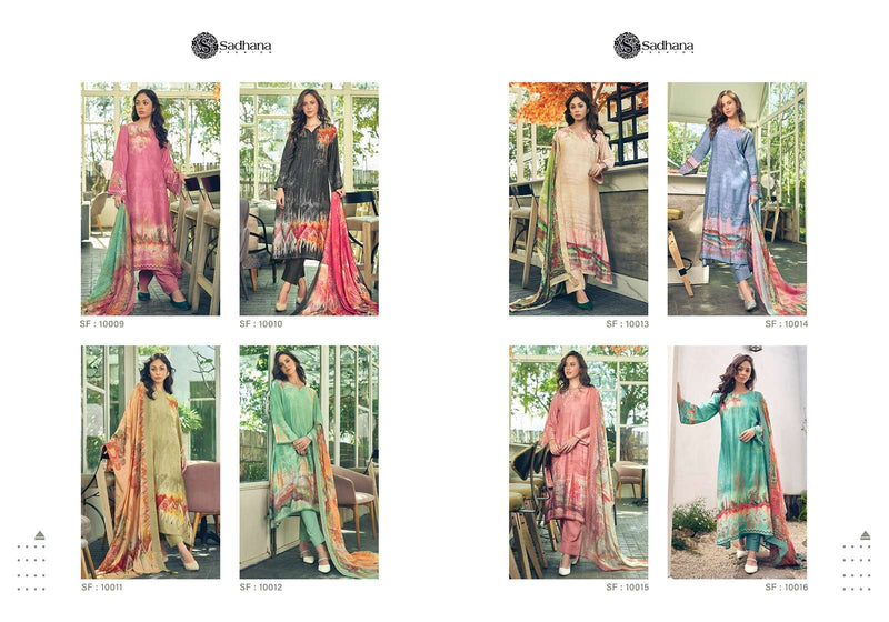 Sadhana Fashion Akali Muslin Silk Digital Print With Heavy Embroidery Work Salwar Kameez