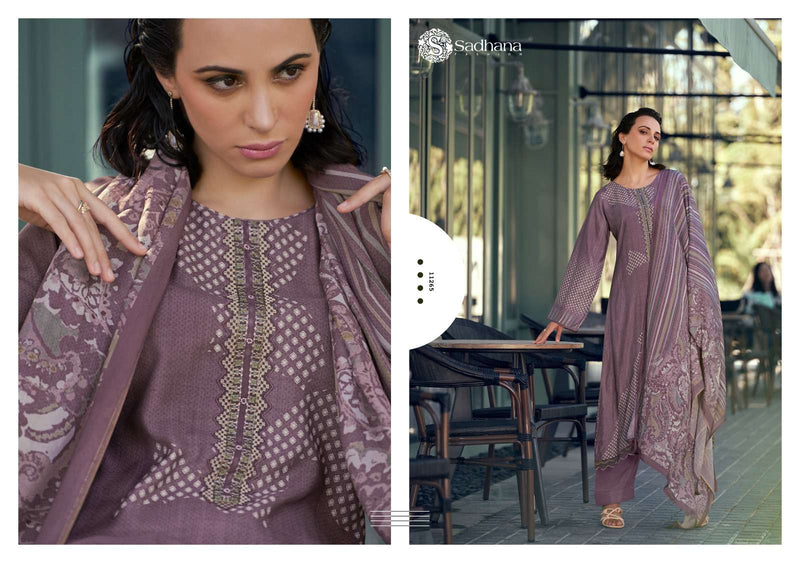 Sadhana Fashion Aleena Muslin Silk Fancy Work Designer Salwar Suit