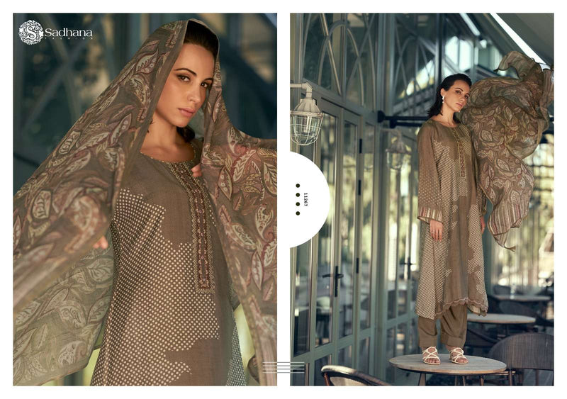 Sadhana Fashion Aleena Muslin Silk Fancy Work Designer Salwar Suit