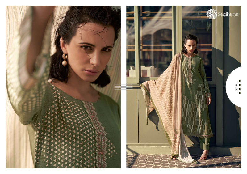 Sadhana Fashion Aleena Muslin Silk Fancy Work Designer Salwar Suit