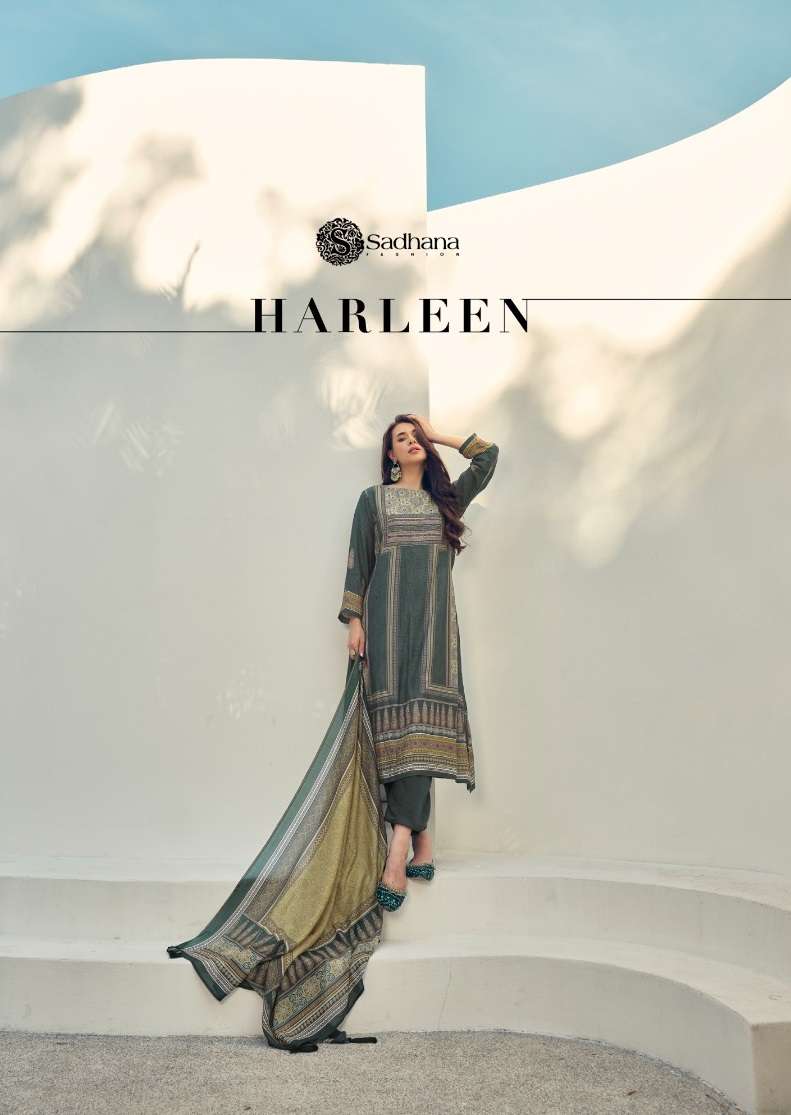 Sadhana Fashion Harleen  Muslin Silk Digital Print With Heavy Designer Salwar Suit