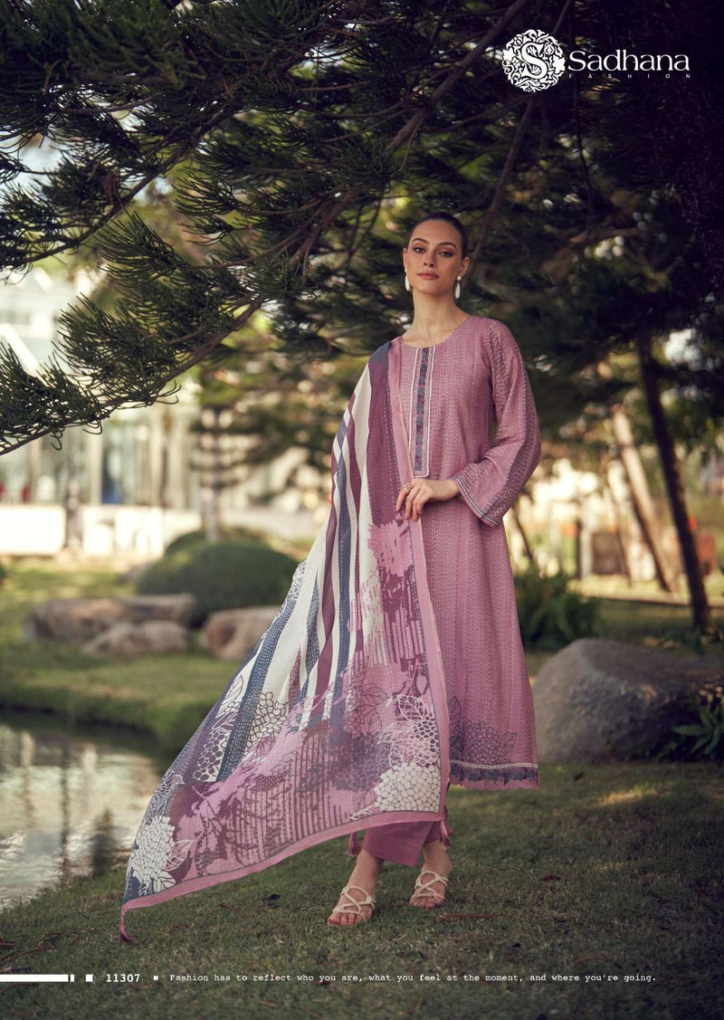 Sadhana Fashion Iliana Pure Muslin Silk Fancy Work Salwar Kameez