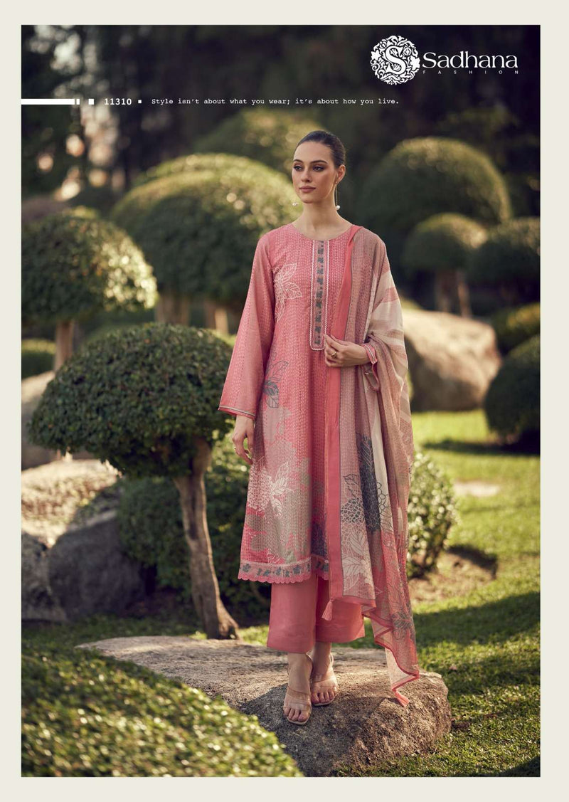 Sadhana Fashion Iliana Pure Muslin Silk Fancy Work Salwar Kameez