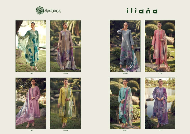 Sadhana Fashion Iliana Pure Muslin Silk Fancy Work Salwar Kameez