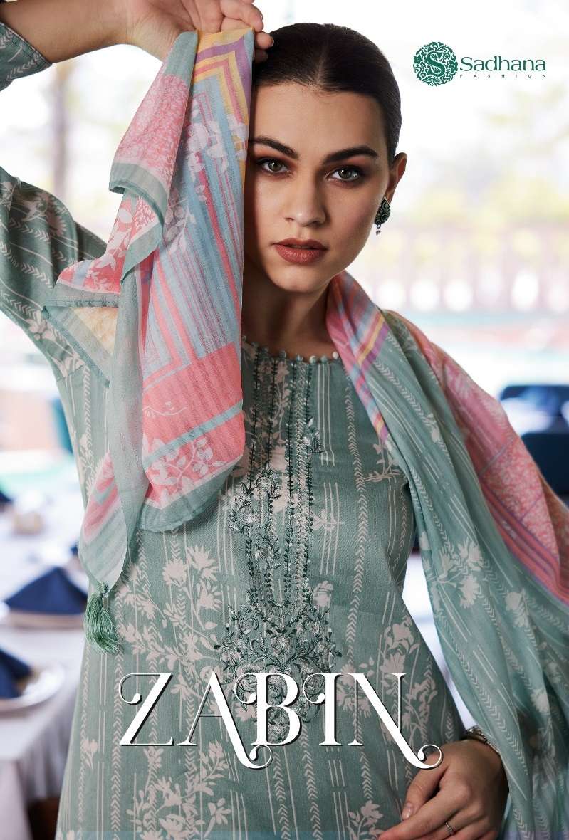 Sadhana Fashion Zabin Jam Cotton With Fancy Work With Digital Printed Embroidered Salwar Kameez