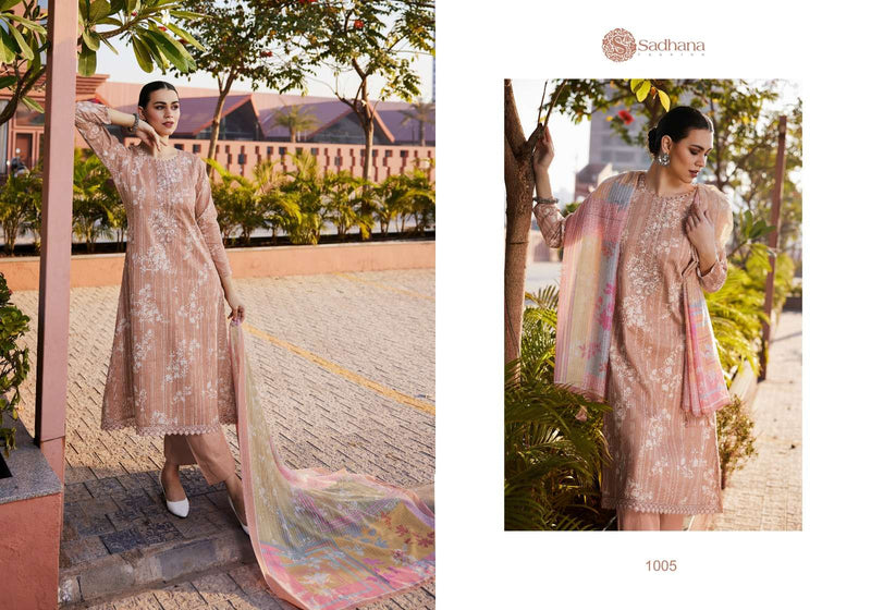 Sadhana Fashion Zabin Jam Cotton With Fancy Work With Digital Printed Embroidered Salwar Kameez