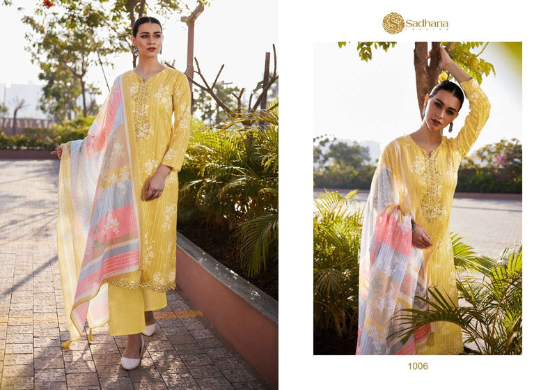 Sadhana Fashion Zabin Jam Cotton With Fancy Work With Digital Printed Embroidered Salwar Kameez