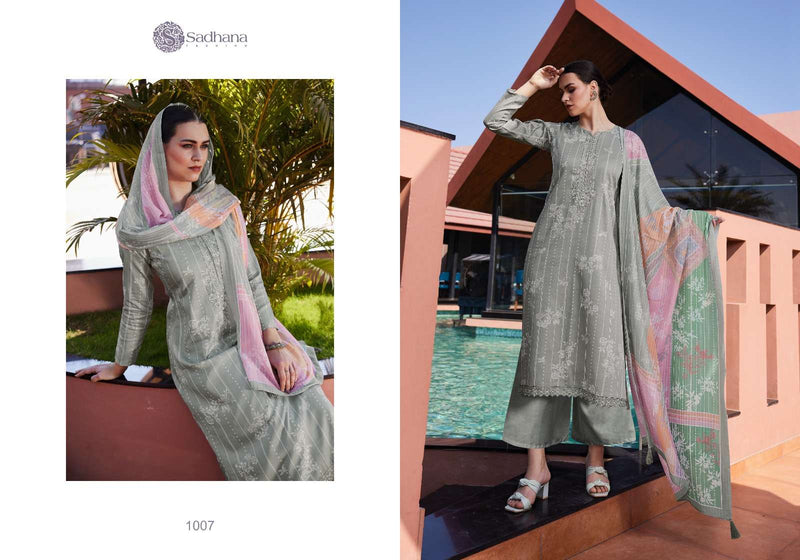 Sadhana Fashion Zabin Jam Cotton With Fancy Work With Digital Printed Embroidered Salwar Kameez