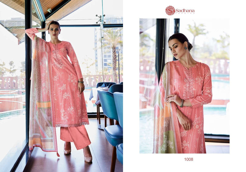 Sadhana Fashion Zabin Jam Cotton With Fancy Work With Digital Printed Embroidered Salwar Kameez