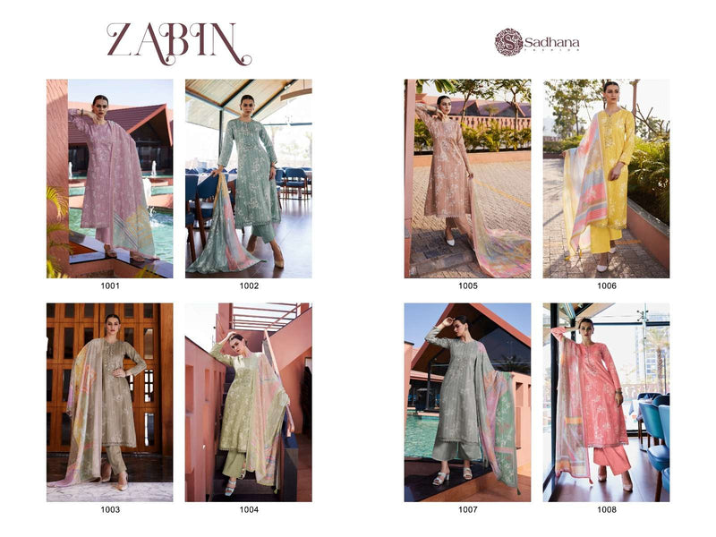 Sadhana Fashion Zabin Jam Cotton With Fancy Work With Digital Printed Embroidered Salwar Kameez