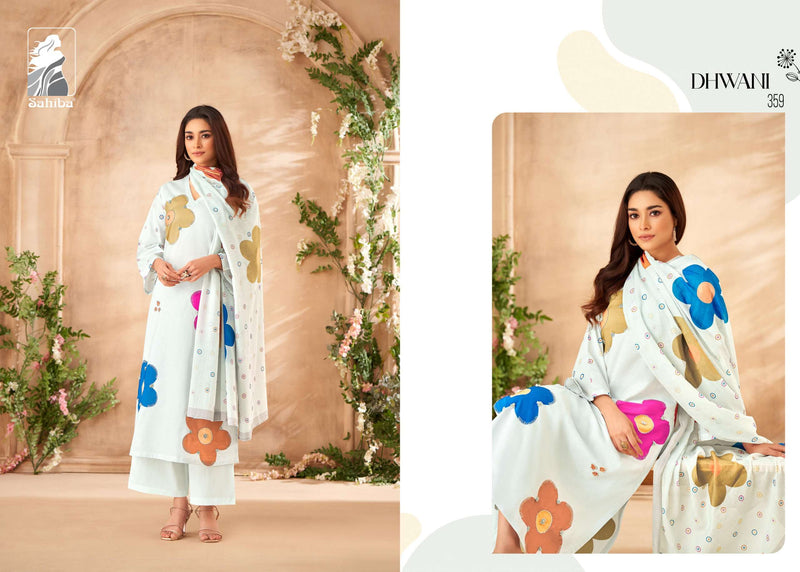 Sahiba Dhwani Lawn Cotton Digital Print With Hand Work And Orgenza Silk Embroidery Salwar Suit