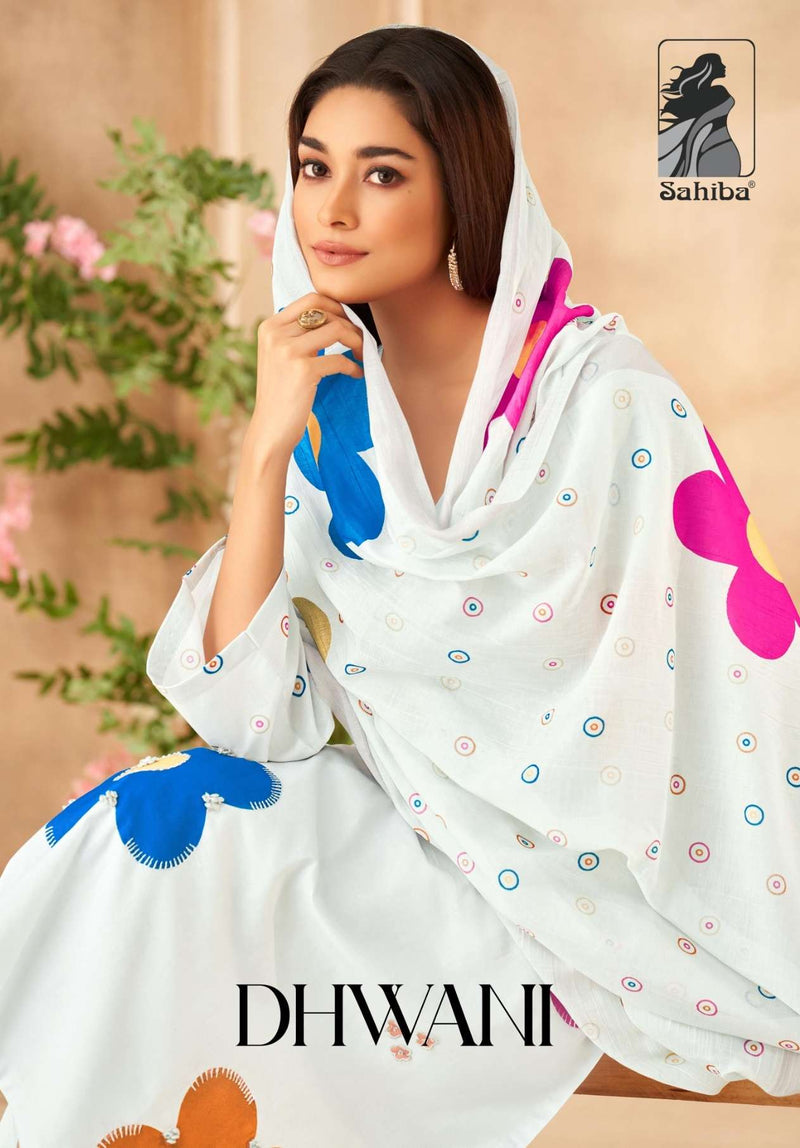 Sahiba Dhwani Lawn Cotton Digital Print With Hand Work And Orgenza Silk Embroidery Salwar Suit