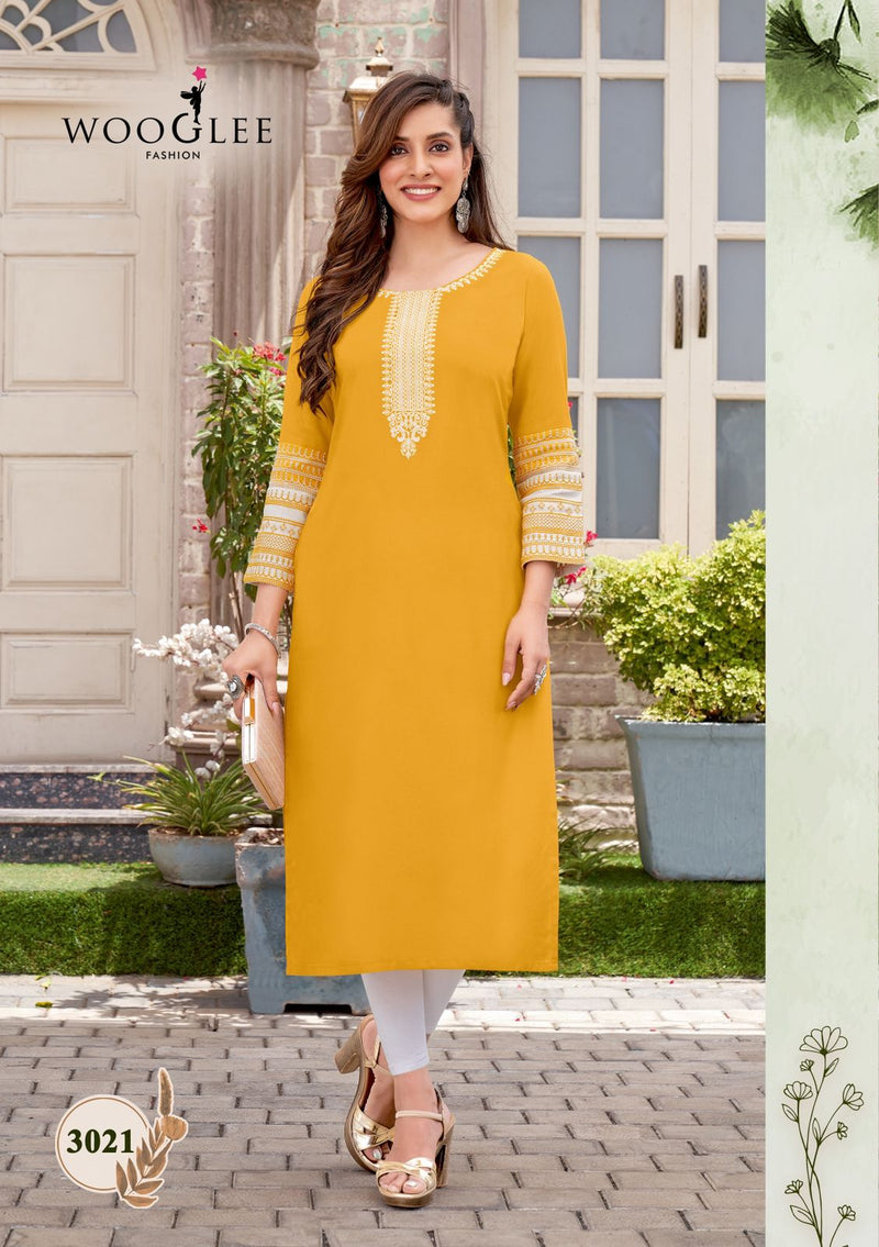 Wooglee Salonee Vol 4 Rayon Fancy Designer Kurtis