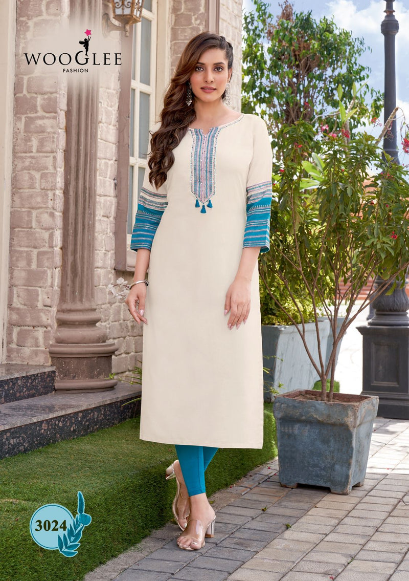Wooglee Salonee Vol 4 Rayon Fancy Designer Kurtis