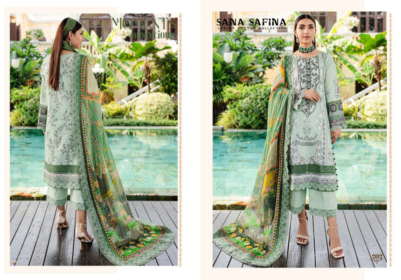 Sana Safina Vol 2 Cotton Digital Karachi Print Partywear Salwar Suit